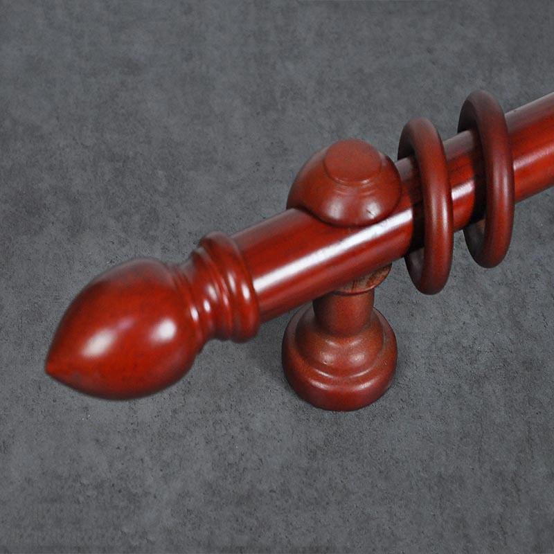 Window Customize Window Decoration Curtain Pole, Wooden Curtain Rod Set